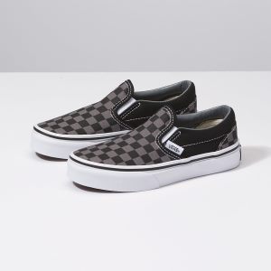 Vans Erkek Çocuk Kaykay Ayakkabısı Checkerboard Slip-On Siyah | 58566-122